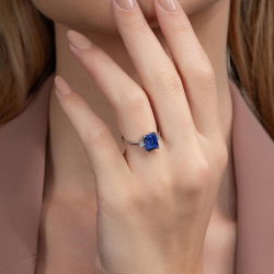 2,25 Karat Safir Pırlanta Yüzük - PR00210 - 4