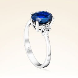2,29 Karat Pırlanta Safir Yüzük - PR00146 - 2