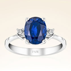 2,29 Karat Pırlanta Safir Yüzük - PR00146 - 1