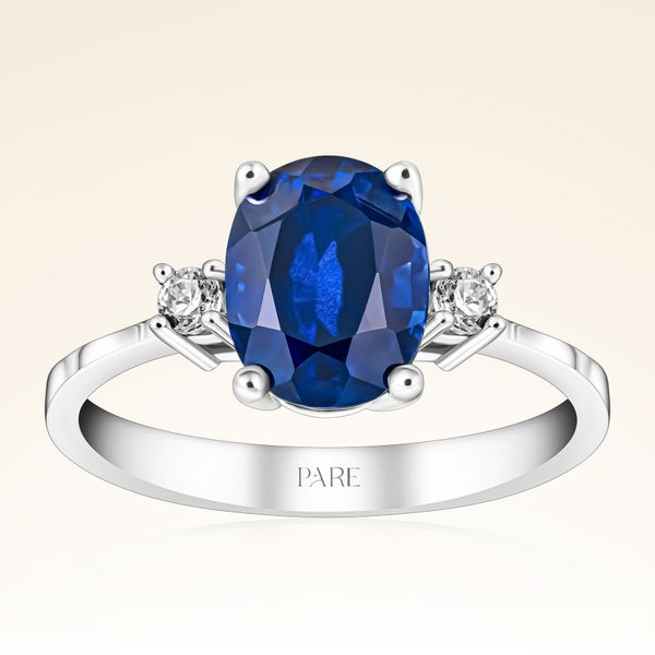 2,29 Karat Pırlanta Safir Yüzük - Pare Pırlanta