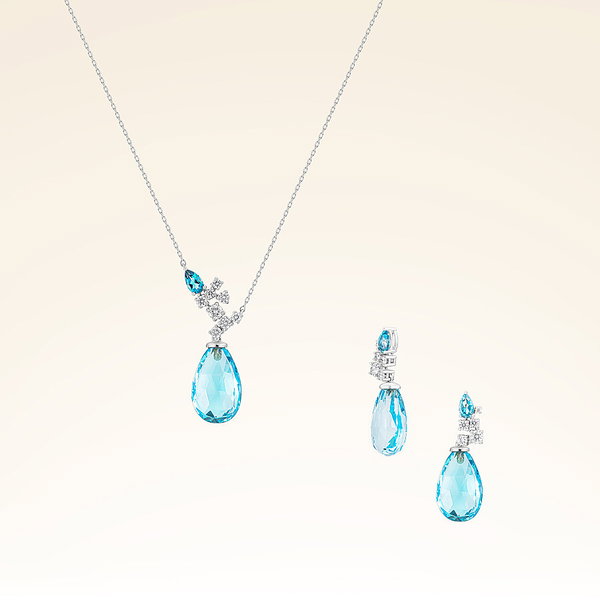 22,90 Karat Pırlantalı Renkli Taşlı Set - Pare Pırlanta