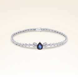 2,36 Karat Pırlantalı Safir Bileklik - 1