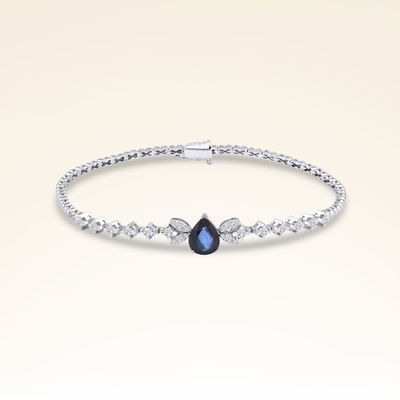 2,36 Karat Pırlantalı Safir Bileklik - Pare Pırlanta