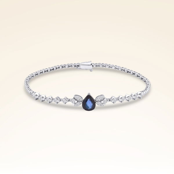 2,36 Karat Pırlantalı Safir Bileklik - Pare Pırlanta