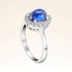 2,40 Karat Pırlanta Safir Yüzük - PR00165 - 2