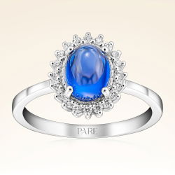 2,40 Karat Pırlanta Safir Yüzük - PR00165 - 1