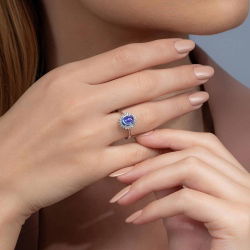 2,40 Karat Pırlanta Safir Yüzük - PR00165 - 4