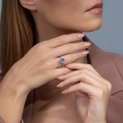 2,40 Karat Pırlanta Safir Yüzük - PR00165 - 3