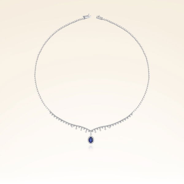 2,43 Karat Pırlantalı Safir Gerdanlık - Pare Pırlanta