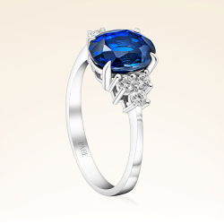2,44 Karat Pırlanta Safir Yüzük - PR00141 - 2
