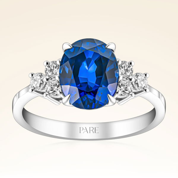 2,44 Karat Pırlanta Safir Yüzük - Pare Pırlanta