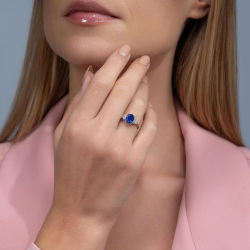 2,44 Karat Pırlanta Safir Yüzük - PR00141 - 3