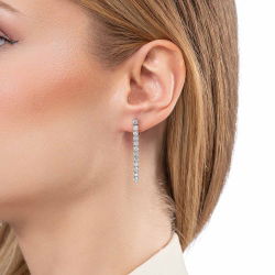 2,47 Karat Suyolu Pırlanta Küpe - PR00965 - 3