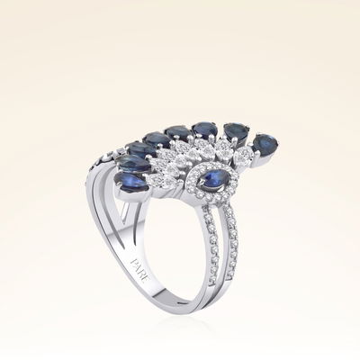 2,52 Karat Pırlantalı Safir Yüzük - Pare Pırlanta