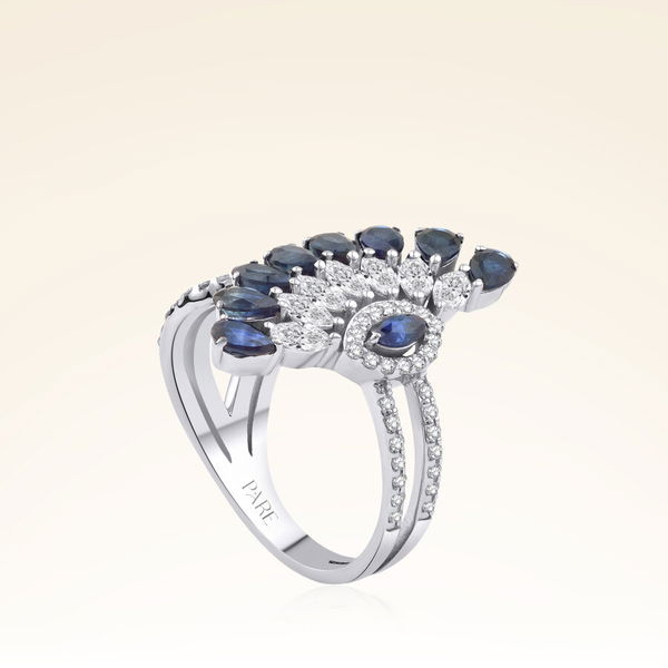 2,52 Karat Pırlantalı Safir Yüzük - Pare Pırlanta