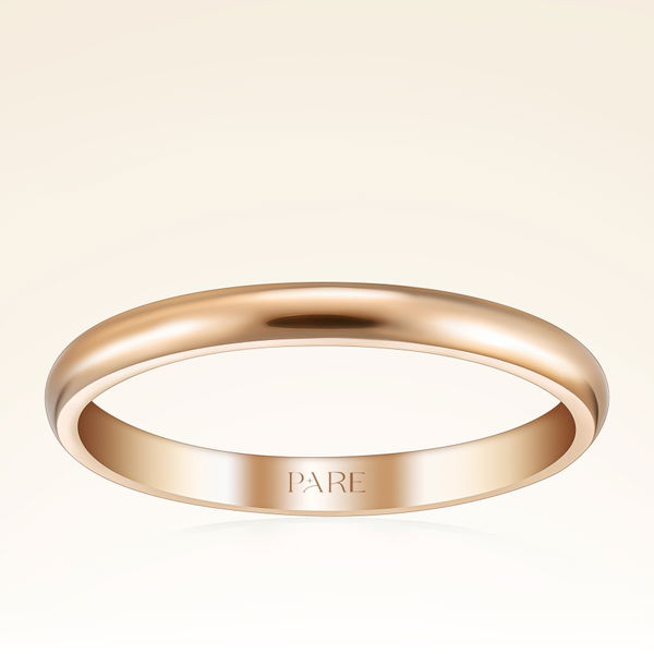 Klasik İnce Bombeli 2,5 mm Erkek Alyans - Pare Pırlanta