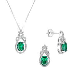 2,61 Karat Zümrüt Pırlanta Set - PRS0018 - 1