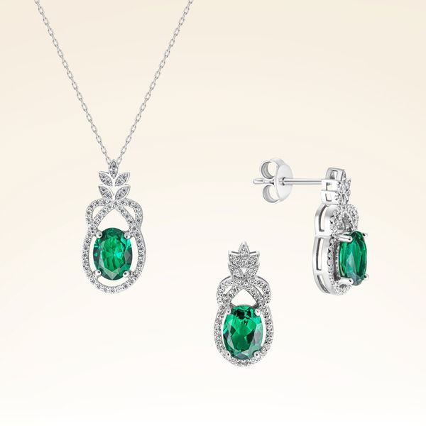 2,61 Karat Zümrüt Pırlanta Set - Pare Pırlanta
