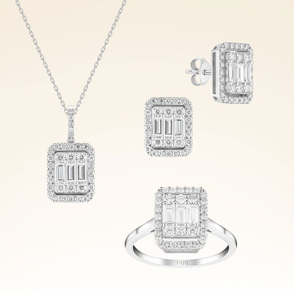 2,71 Karat Baget Pırlanta Set - Pare Pırlanta