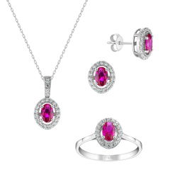 2,78 Karat Yakut Pırlanta Set - PRS0002 - 1