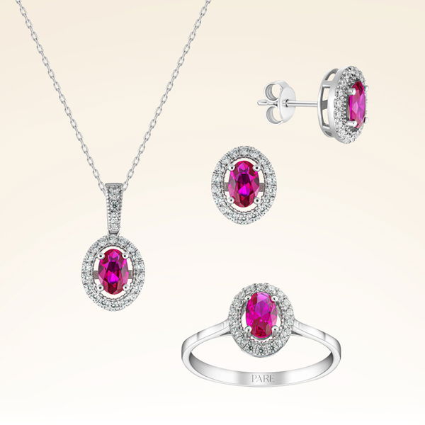 2,78 Karat Yakut Pırlanta Set - Pare Pırlanta