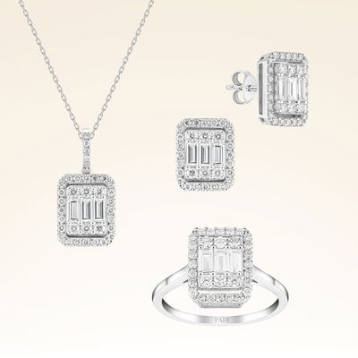 2,83 Karat Baget Pırlanta Set - Pare Pırlanta