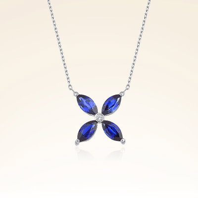 3,27 Karat Pırlantalı Safir Set - Pare Pırlanta