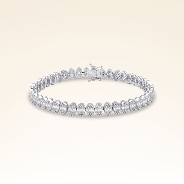 3,58 Karat Pırlantalı Baget Bileklik - Pare Pırlanta