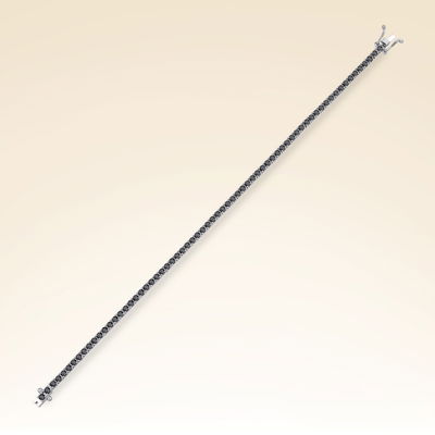 3,60 Karat Siyah Pırlantalı Suyolu Bileklik - Pare Pırlanta