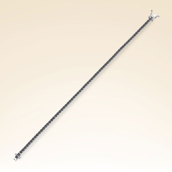 3,60 Karat Siyah Pırlantalı Suyolu Bileklik - Pare Pırlanta