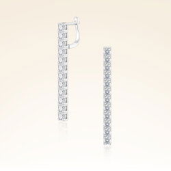 3,79 Karat Suyolu Pırlanta Küpe - 1