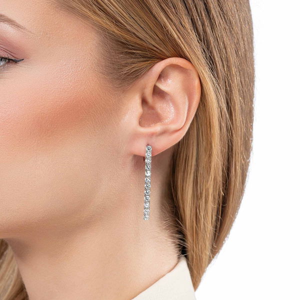 3,79 Karat Suyolu Pırlanta Küpe - Pare Pırlanta