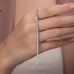 4,36 Karat Suyolu Pırlanta Bileklik - 6