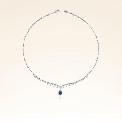 4,38 Karat Pırlantalı Safir Set - Pare Pırlanta