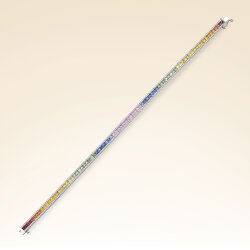 6,50 Karat Pırlantalı Safir Rainbow Bileklik - 2