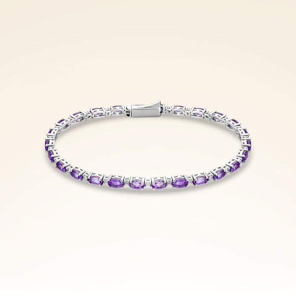 8,25 Karat Pırlanta Ametist Bileklik - Pare Pırlanta