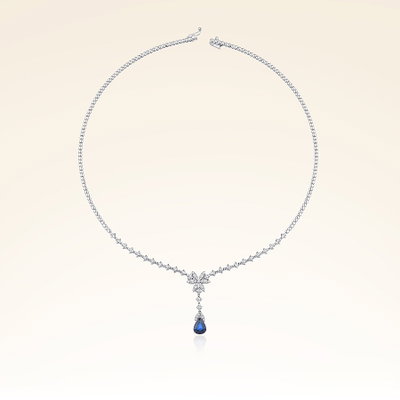 9,51 Karat Pırlantalı Safir Set - Pare Pırlanta