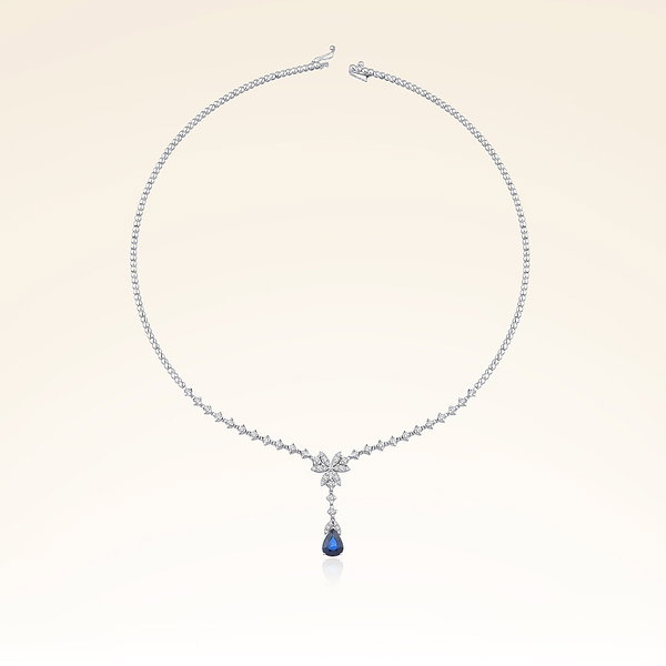 9,51 Karat Pırlantalı Safir Set - Pare Pırlanta