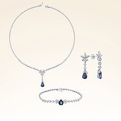 9,51 Karat Pırlantalı Safir Set - 1