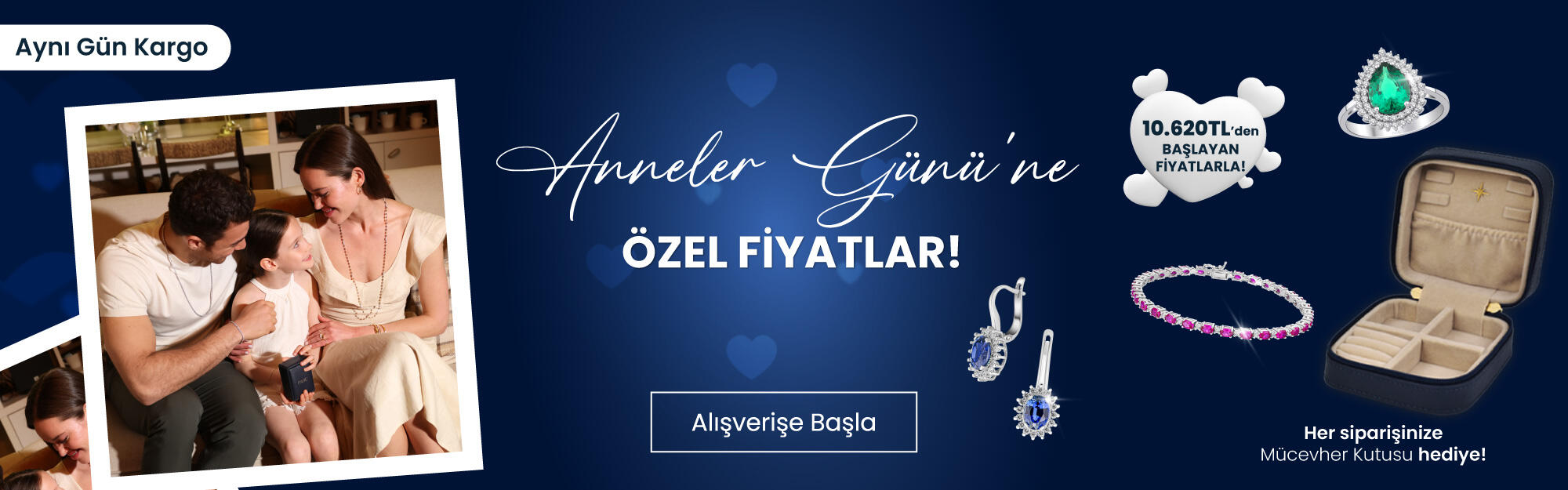 Anneler Günü Renkli Taşlı