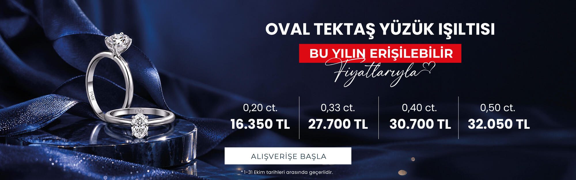 Oval Tektaş Yüzük Kampanya 