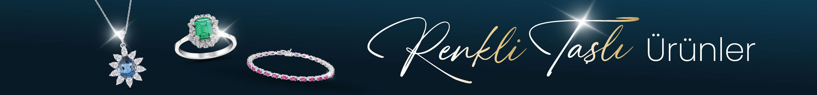 Renkli Taşlı Pırlanta Ürünler