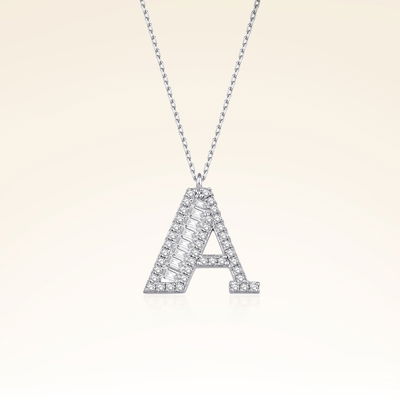 A Harf Pırlanta Kolye - Pare Pırlanta