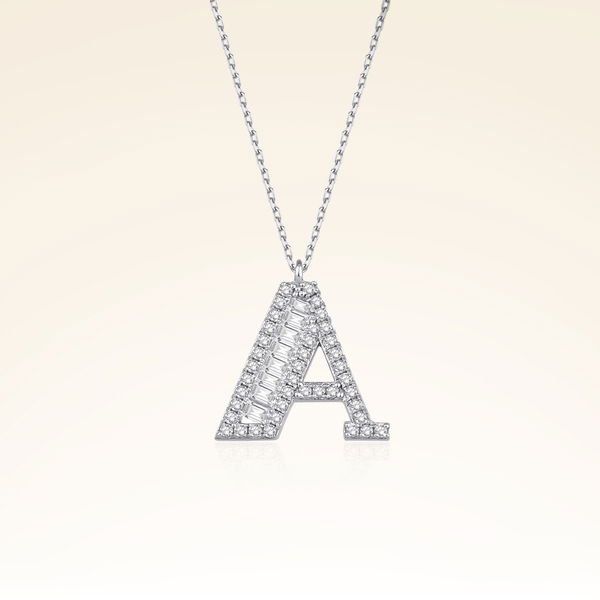 A Harf Pırlanta Kolye - Pare Pırlanta