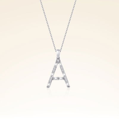 A Harf Pırlanta Kolye - Pare Pırlanta