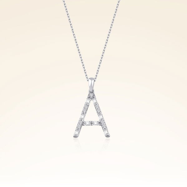 A Harf Pırlanta Kolye - Pare Pırlanta