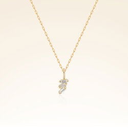 0,04 Karat Baget Pırlanta Çıtır Kolye - 1