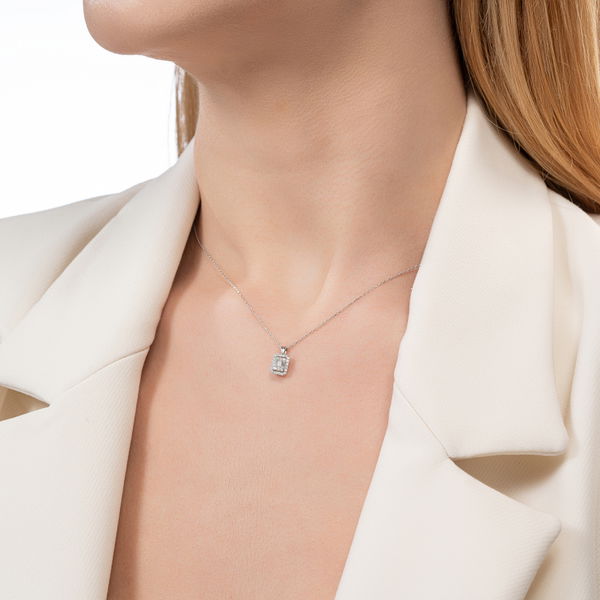 0,20 Karat Baget Pırlanta Kolye - Pare Pırlanta