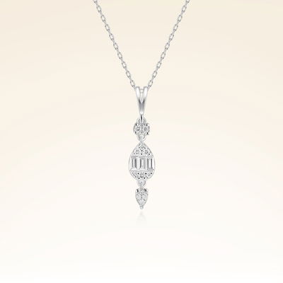 0,14 Karat Baget Pırlanta kolye - Pare Pırlanta