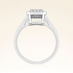 0,47 Karat Baget Pırlanta Yüzük - 3